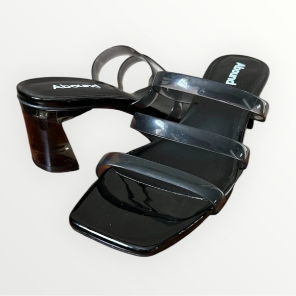 Nordstrom Abound Ethan Strappy Slide Sandal in Black Smoke Size 6.5 - Picture 1 of 11